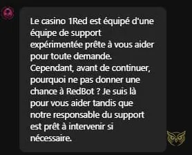 Section des jeux de machines à sous 1RED casino