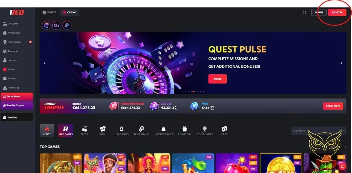 Icône de la section Pari Esport 1RED