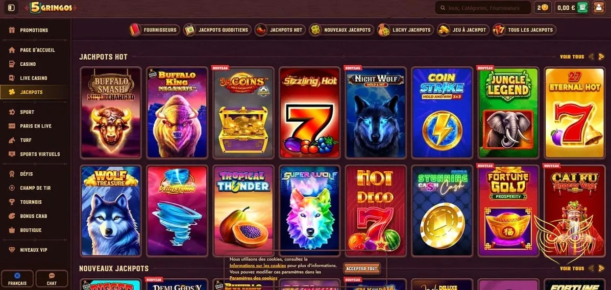 Bannière bonus bienvenue paris sportifs 5Gringos Casino