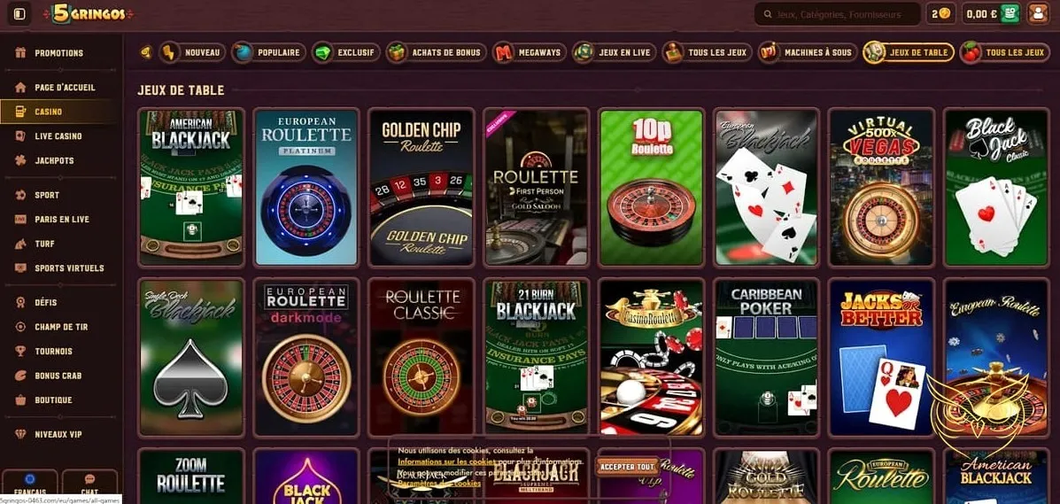 Icône de la section promotions 5Gringos Casino