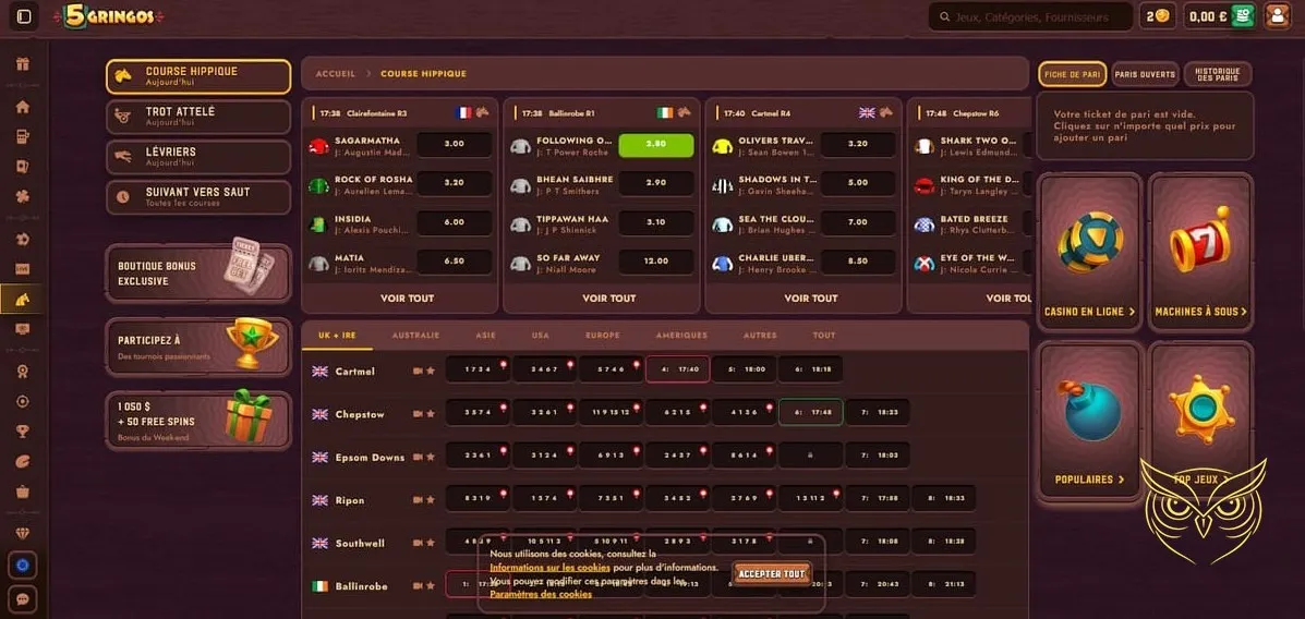 Icône de la section FAQ du casino 5Gringos