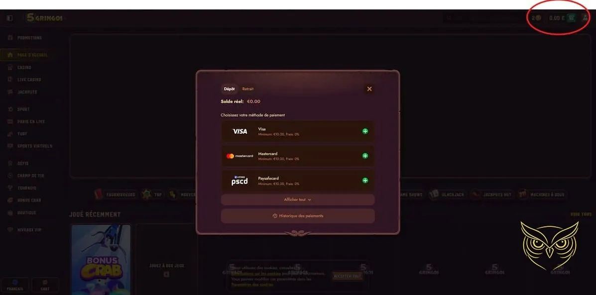 Icône des sports virtuels du casino 5Gringos