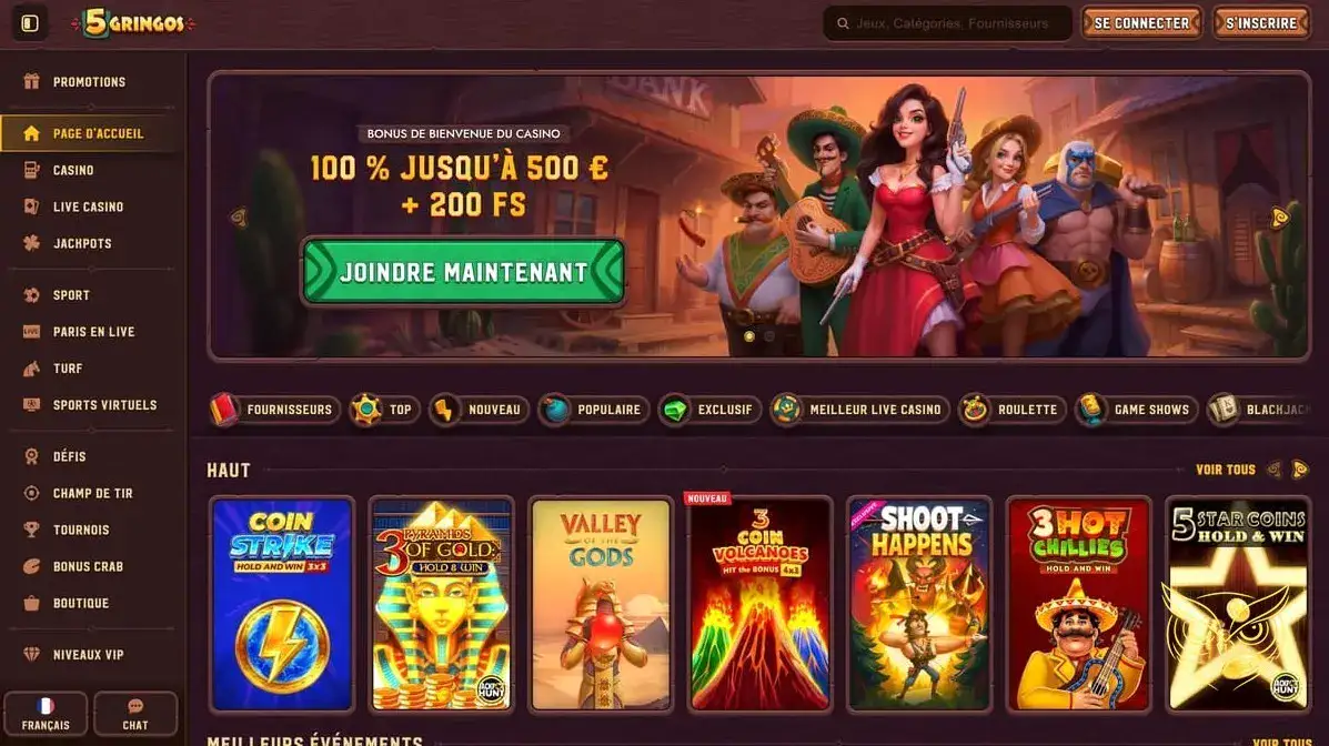 Logo du casino 5Gringos