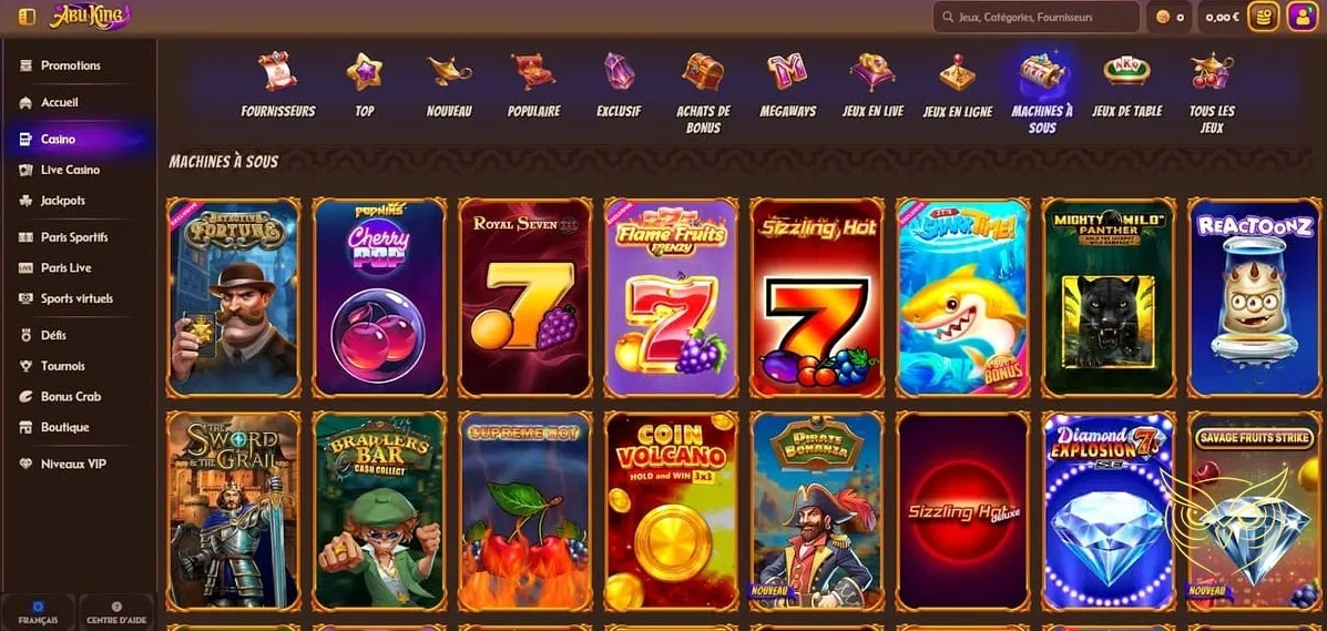 Icône de la boutique du casino AbuKing.