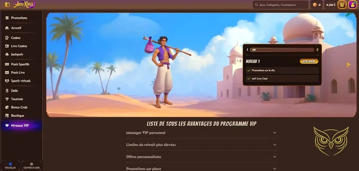 Icône de la section dépôt AbuKing Casino.