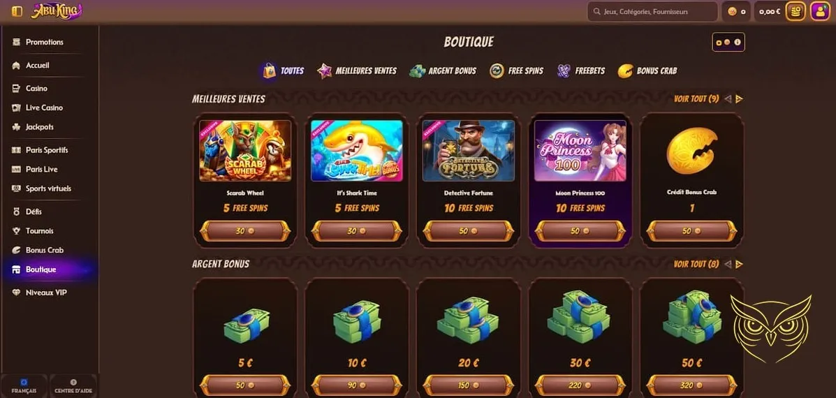 Icône des jackpots chauds du casino AbuKing.