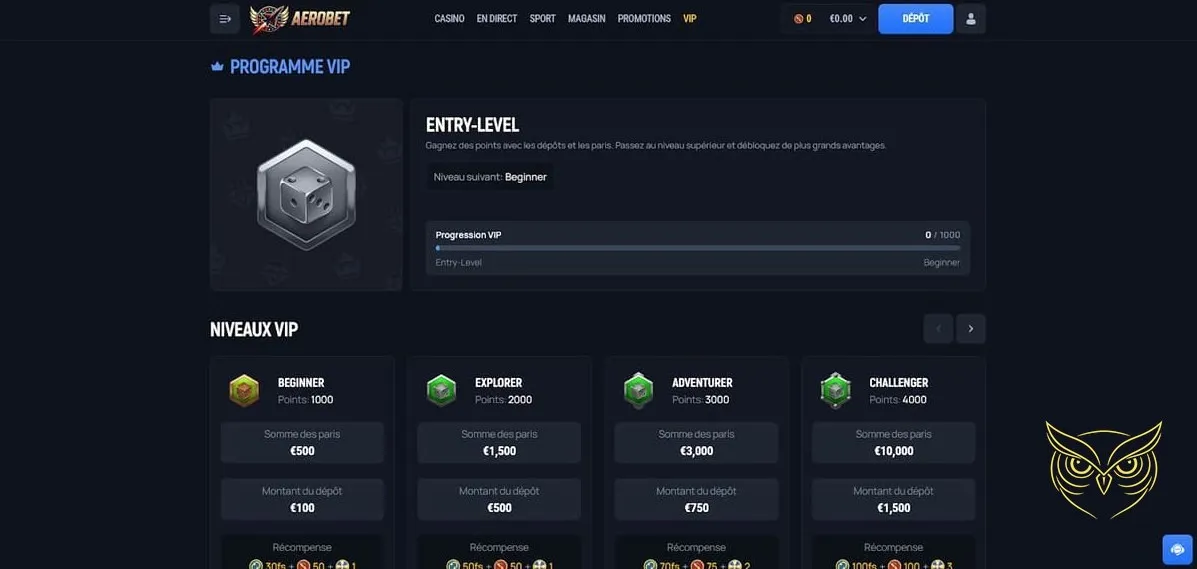 Icône de la section casino live Aerobet