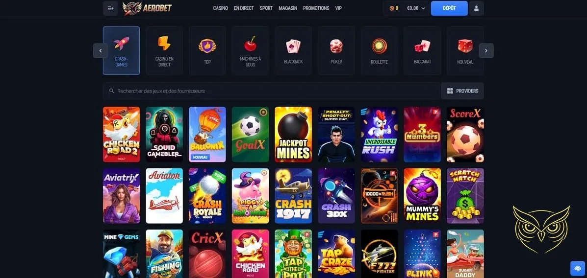 Icône de la section paris sportifs Aerobet