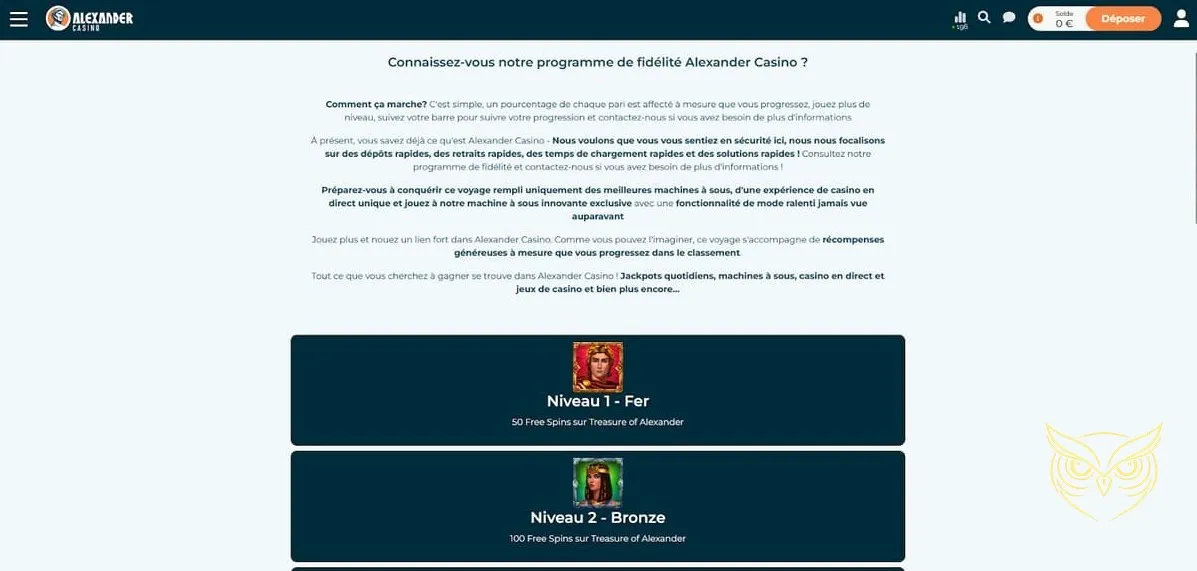 Icône du processus d'inscription Alexander Casino.