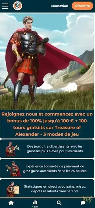 Icône de l'application mobile Alexander Casino.
