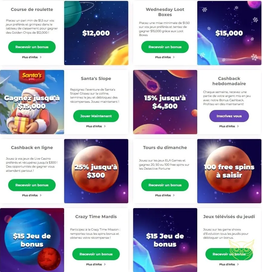 Aperçu des jeux en ligne du casino Alf.