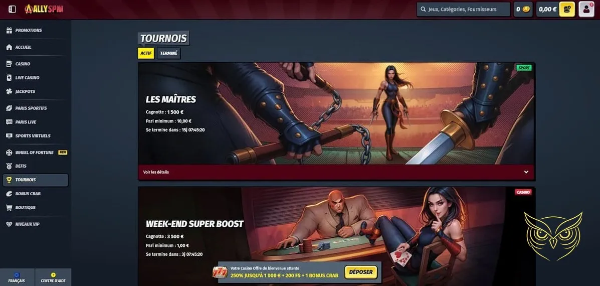 Icône du Centre d'aide AllySpin Casino