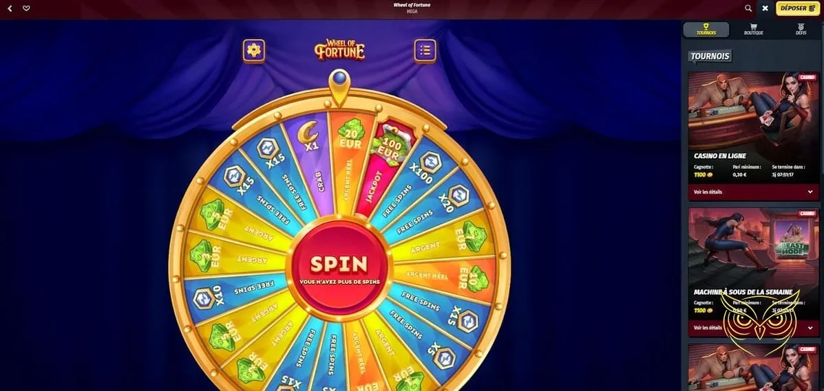 Icône pour l'inscription au casino AllySpin