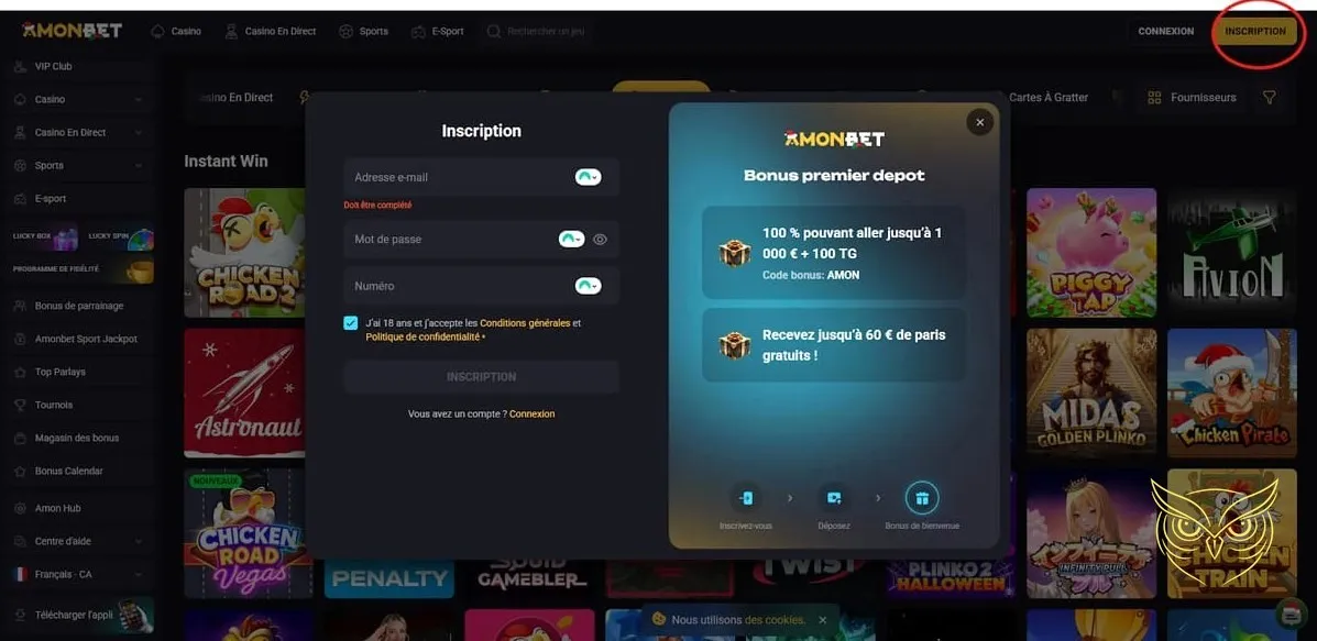 Icône bonus bienvenue paris sportifs Amonbet Casino