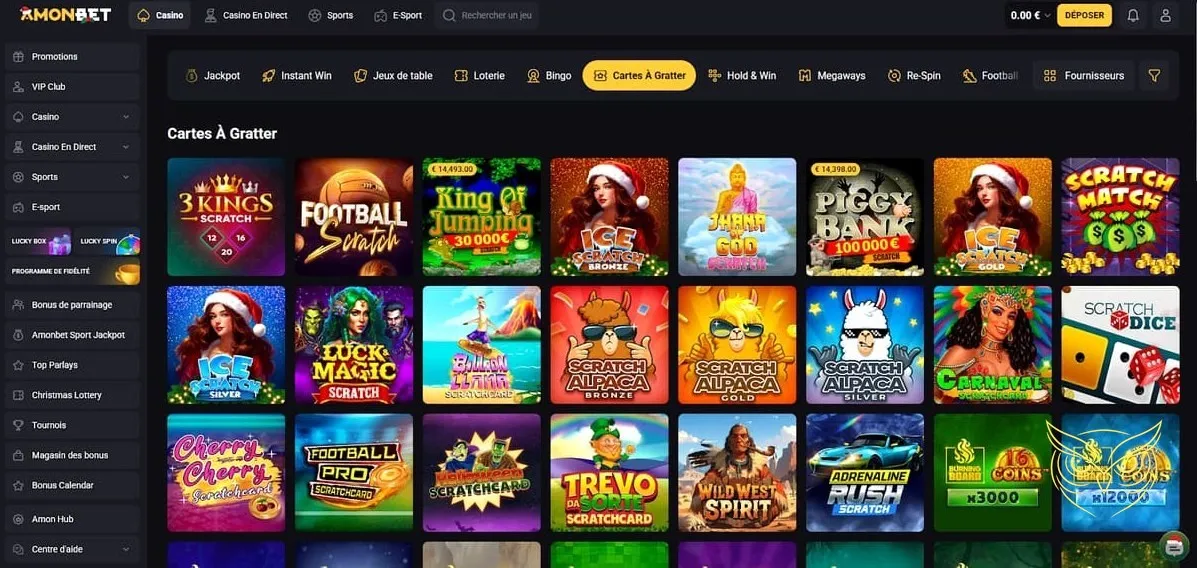 Icône de la section loterie Amonbet Casino