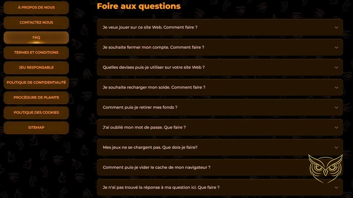 Icône de la section FAQ AmunRa