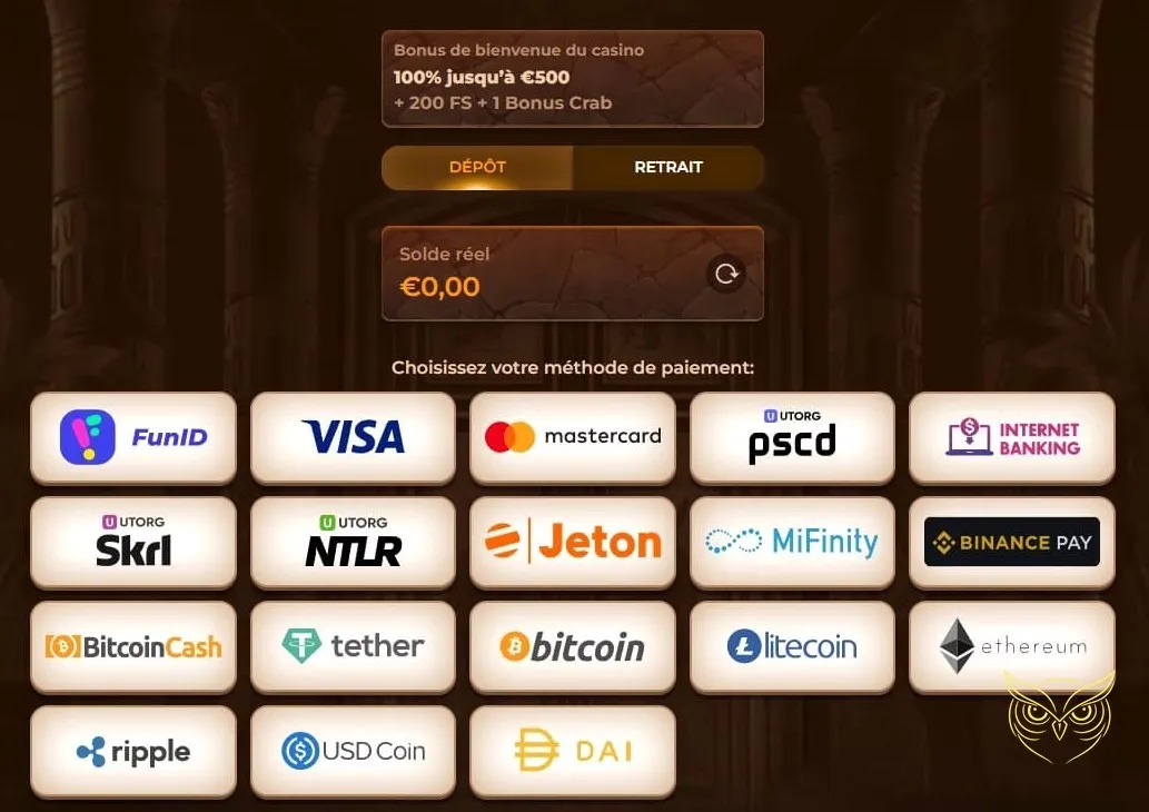 Capture d'écran du formulaire d'inscription AmunRa