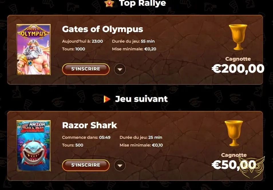 Informations détaillées sur le Spin Rallye AmunRa