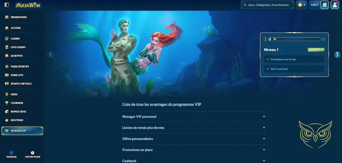 Mini-jeu Bonus Crab Aquawin Casino