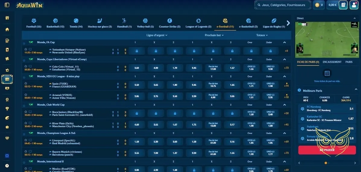 Boutique d'échange Aquawin Casino