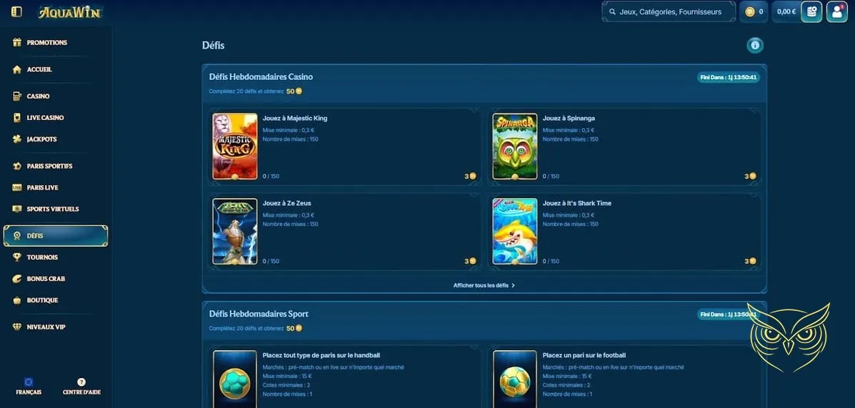 Icône paris sportifs Aquawin Casino