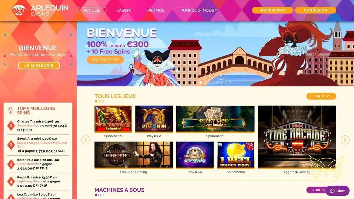 Logo officiel du casino Arlequin