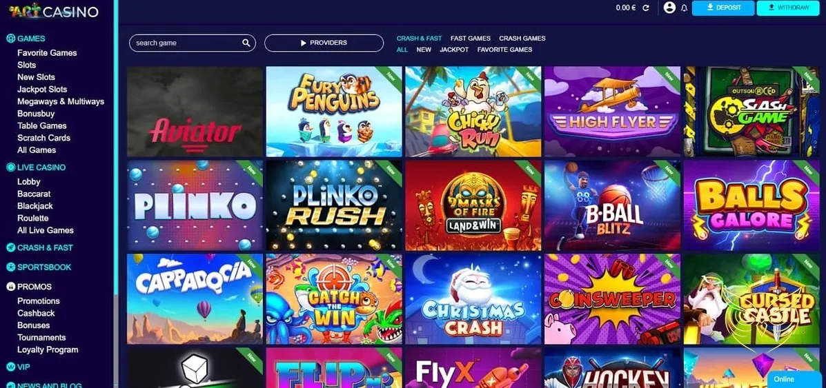 Icône de la section Live Casino du casino Art