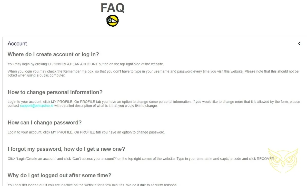 Icône de la section Pari sportif du casino Art