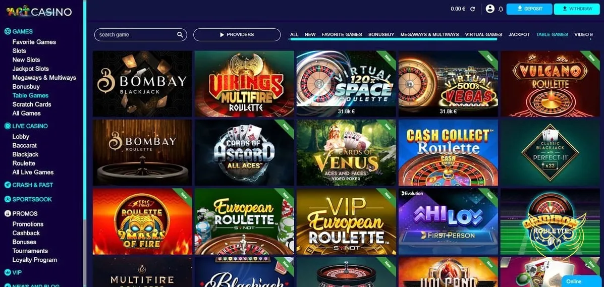 Icône de la section Tournois du casino Art