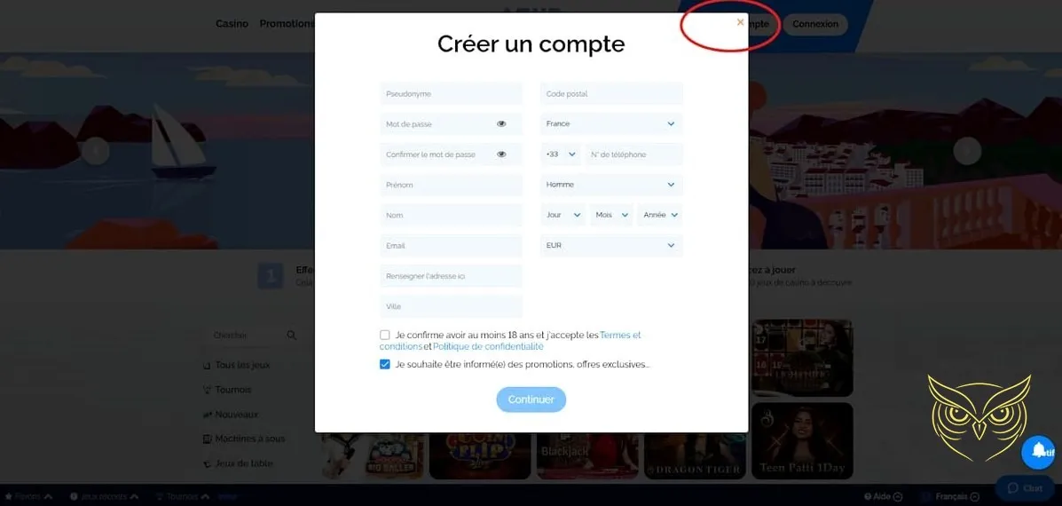 Miniature des jeux en direct Azur Casino.