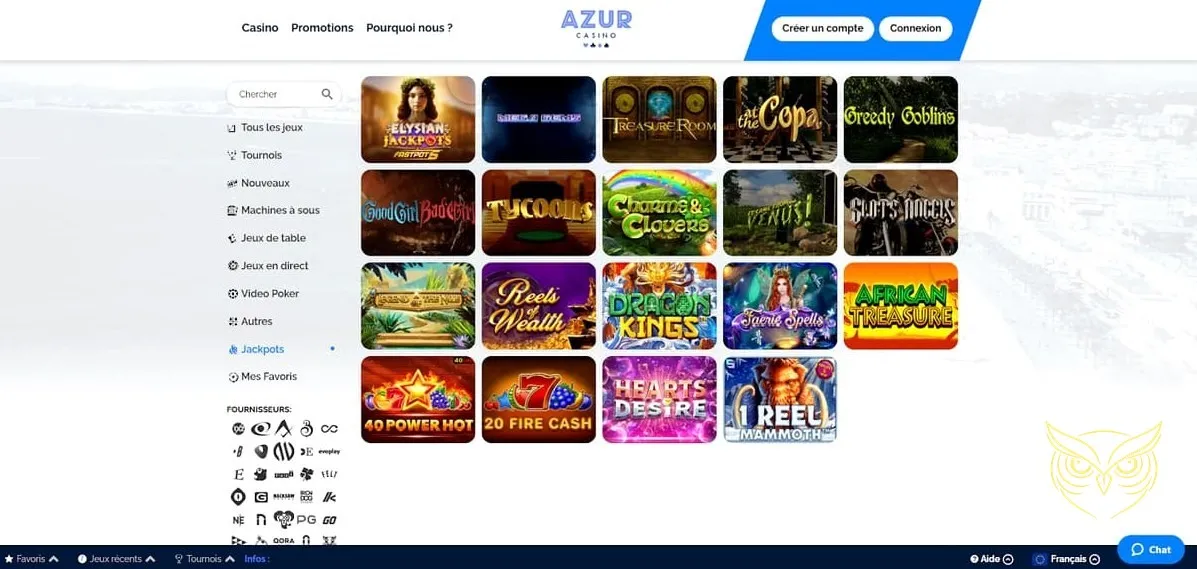 Icône de la section jackpots du casino Azur.