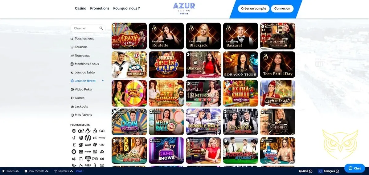 Icône du bonus de bienvenue Azur Casino.