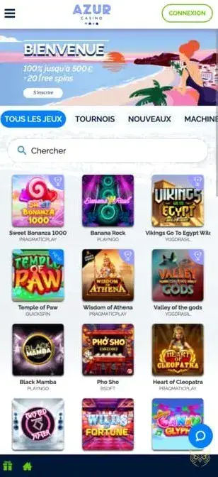 Icône de l'application mobile Azur Casino.