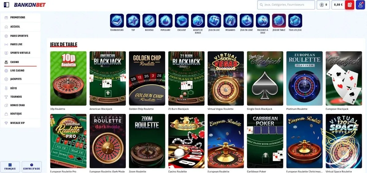 Icône des défis uniques Bankonbet Casino