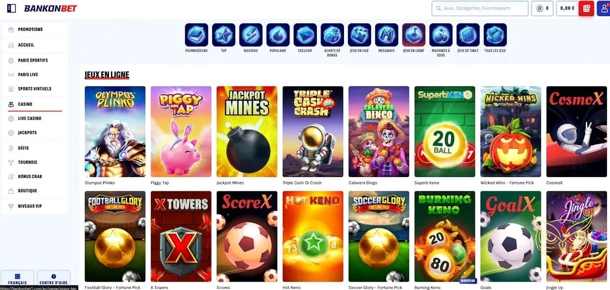 Icône des tournois disponibles Bankonbet Casino