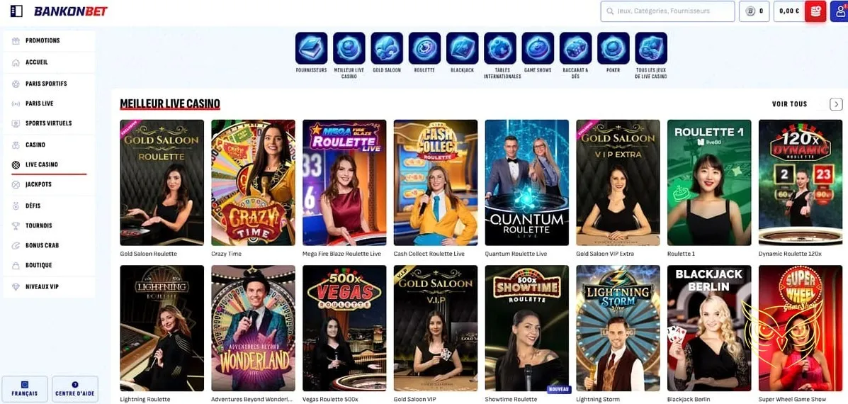 Icône pour effectuer un dépôt Bankonbet Casino