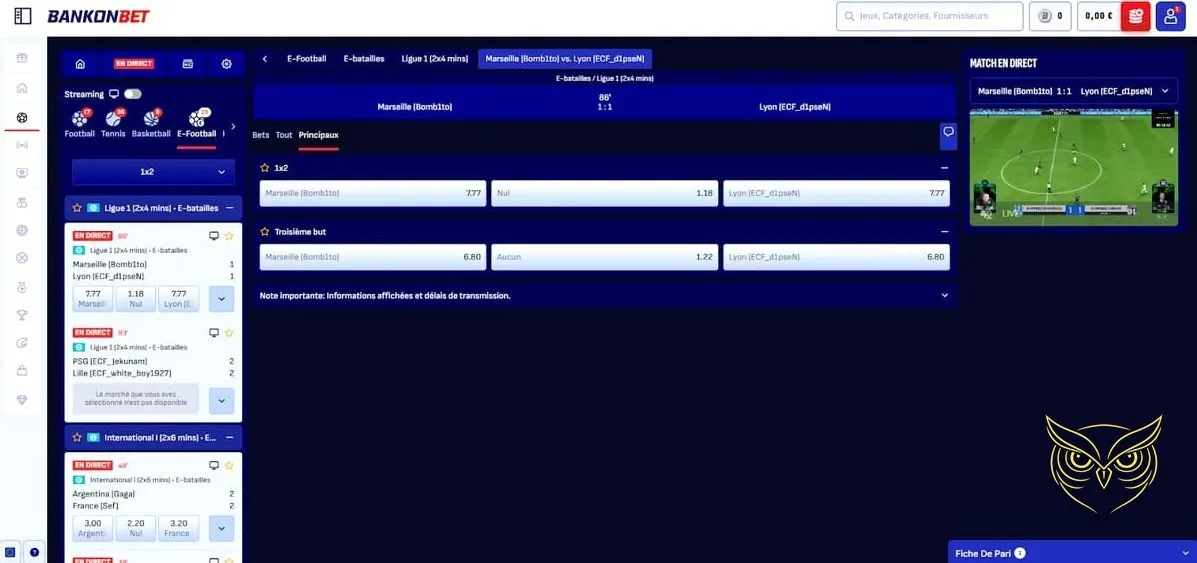 Capture d'écran de l'étape 1 d'inscription Bankonbet Casino