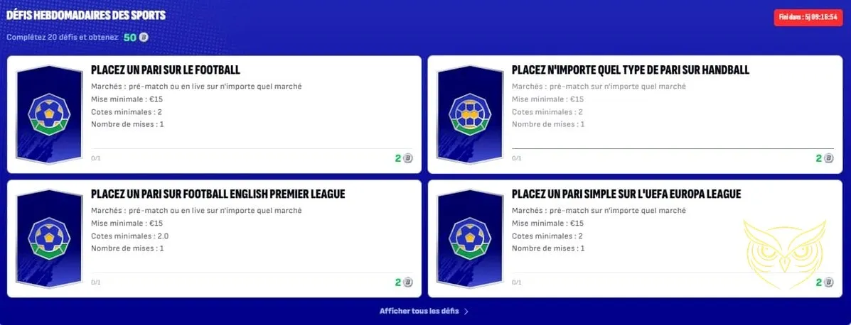 Section jeux de table Bankonbet Casino