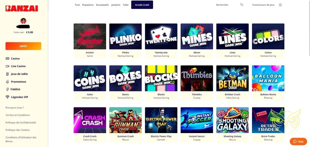 Icône options de dépôt Banzai Casino