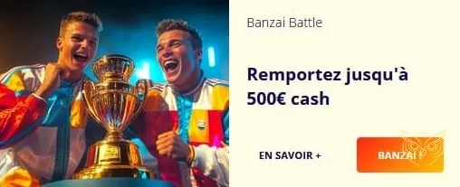 Étape de création de compte Banzai Casino
