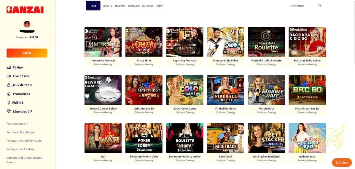 Icône programme de fidélité Banzai Casino