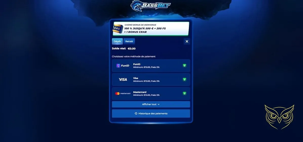 Section paris en direct BassBet Casino