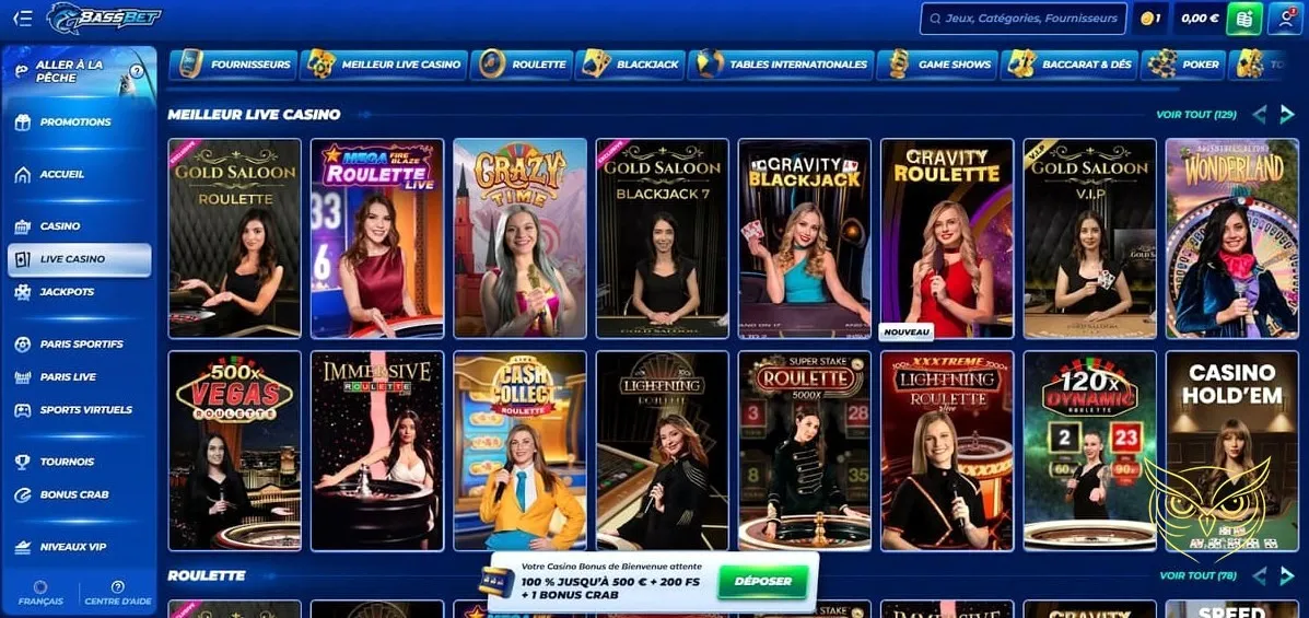 Icône promotions du casino BassBet