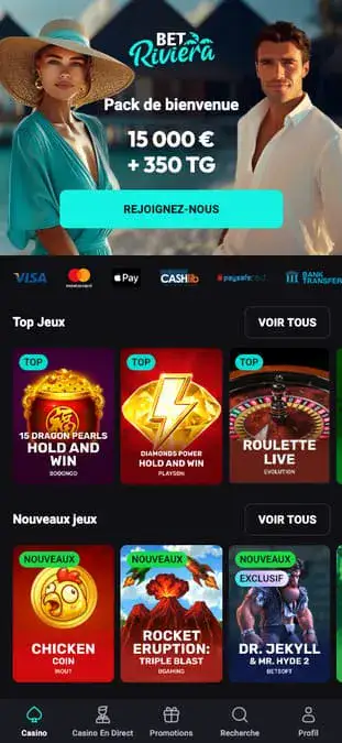 Bet Riviera mobile