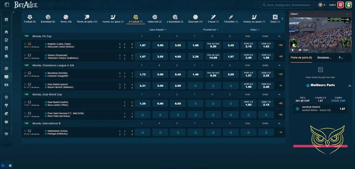 Icône de la section Boutique BetAlice Casino