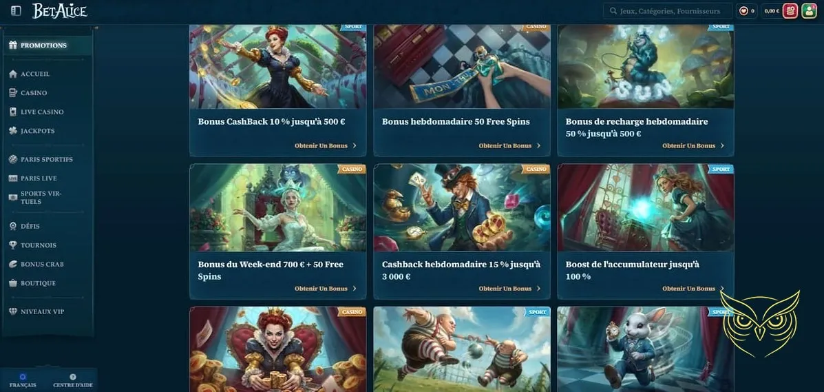 Icône pour effectuer un dépôt BetAlice Casino