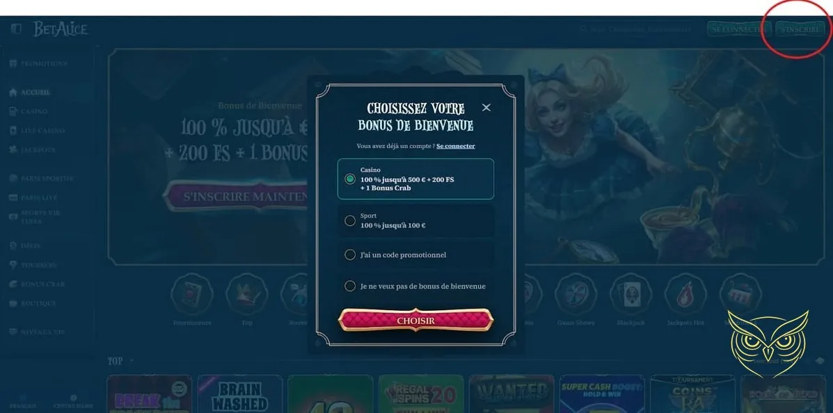 Icône de la section Ligues Virtuelles BetAlice Casino