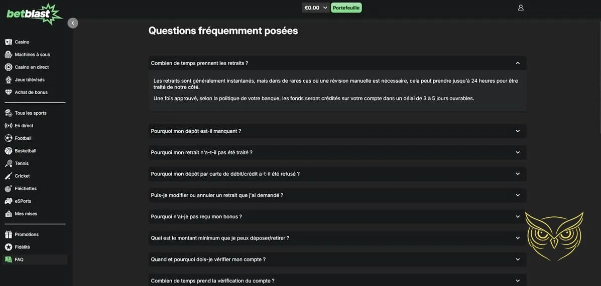 Icône de la section casino en direct Betblast Casino