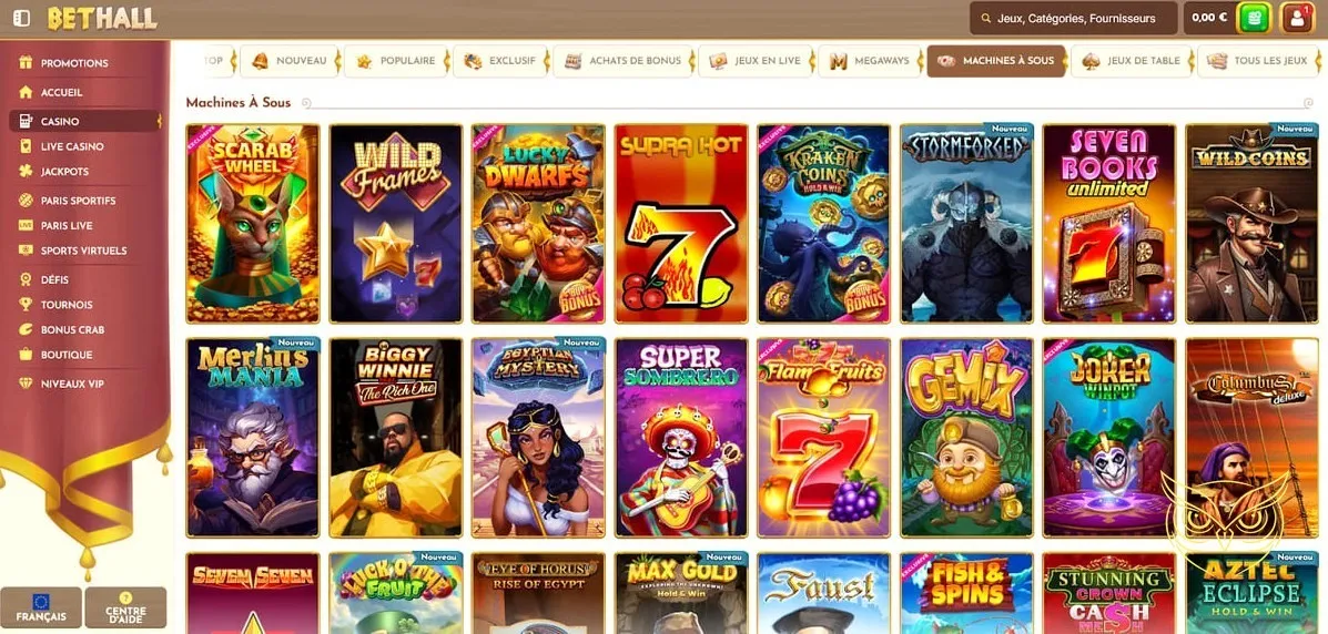 Icône de la section promotions BetHall