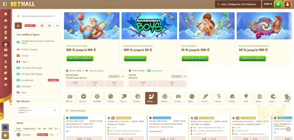 Icône de la boutique du casino BetHall